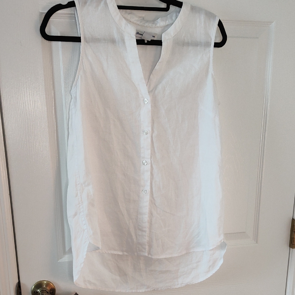 Tommy Bahama White Sleeveless Blouse